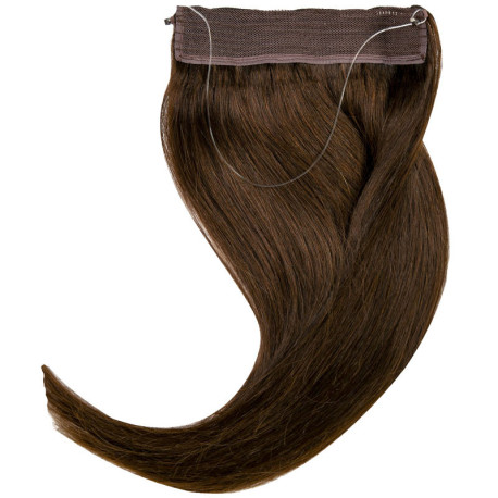 Extension cheveux swift naturelle Remy hair raide chocolat 50 cm