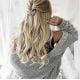 Extensions à loops blond clair cheveux raides 61 cm