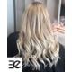 Extensions à loops blond clair cheveux raides 61 cm