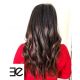 Extensions adhésives chocolat cheveux raides 50 cm