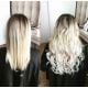 Extensions adhésives blond platine cheveux raides 63 cm