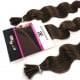 Extensions à froid châtain cheveux frisés 50 cm