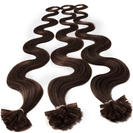 Extensions cheveux 100% naturels à chaud 63 cm Bouclé/ondulé