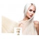 Extensions à froid blond polaire cheveux raides 50 cm