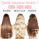 Extensions à froid blond polaire cheveux raides 50 cm