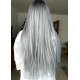 Extensions à chaud grises argentées cheveux raides 50 cm 1 Gr