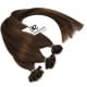 Extensions à chaud chocolat cheveux raides 50 cm 0.85 Gr