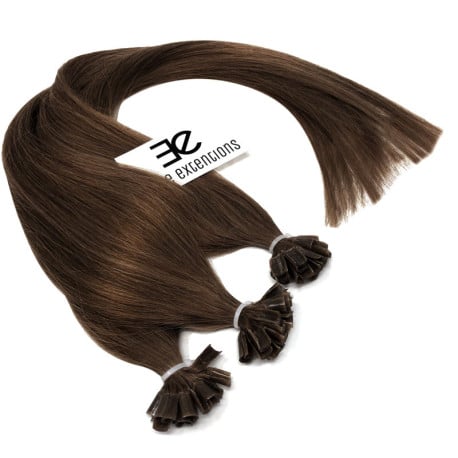 Extensions à chaud chocolat cheveux raides 50 cm 0.85 Gr