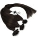 Extensions à chaud brunes cheveux raides 50 cm 1 Gr