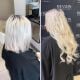Extensions à froid blond polaire cheveux raides 50 cm