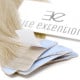 Extensions adhésives blond platine cheveux raides 63 cm