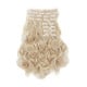 Extensions à clips blond clair volume luxe 180 Gr. Bouclées 63 cm