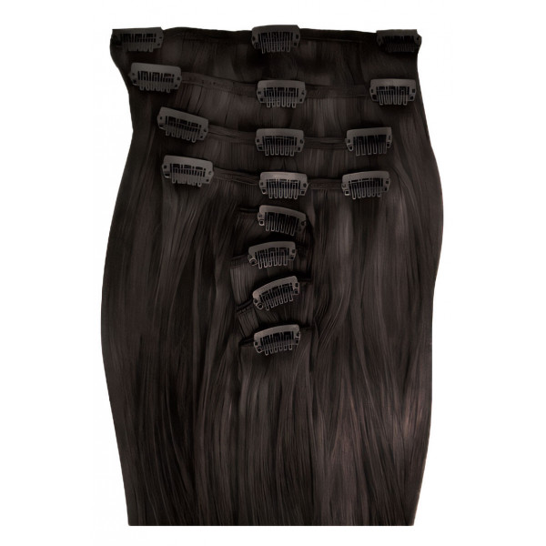 Kit Extensions à Clips Cheveux 100% Naturels Remy - Longueurs 42 à 60 Cm, Tête Complète