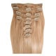 Extensions à clips blond doré cheveux raides 53 cm